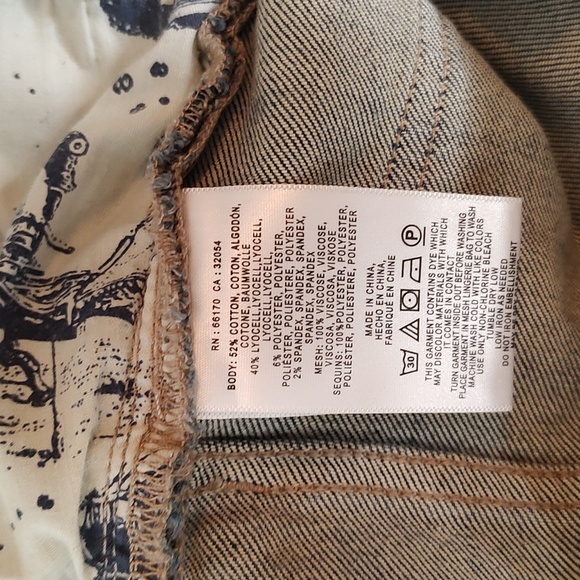 Pilcro Sequin Flare Jeans Sz 28 NWT - Picture 8 of 10